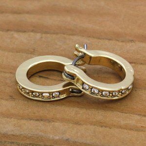 1 Row Gold Hoop Earrings